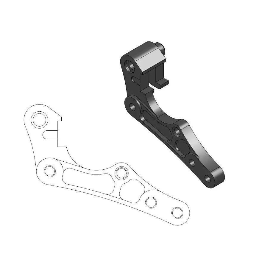 Moto-master Relocation Bracket For Oem Caliper