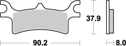 Moto-master Racing Atv Brake Pads Sintered Metal - Rear