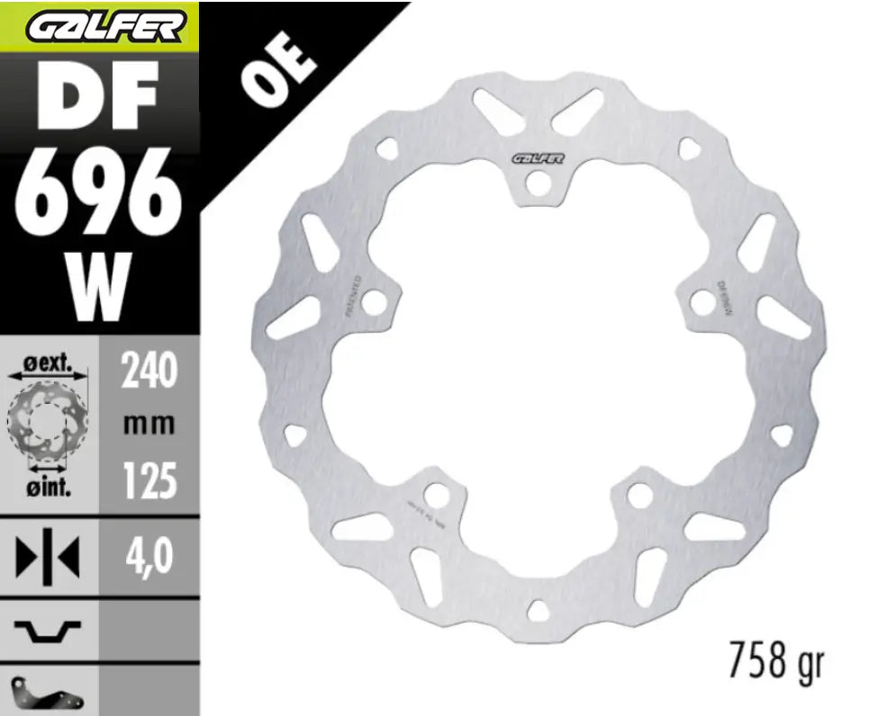 Galfer Brake Rotor Fixed Wave Rear