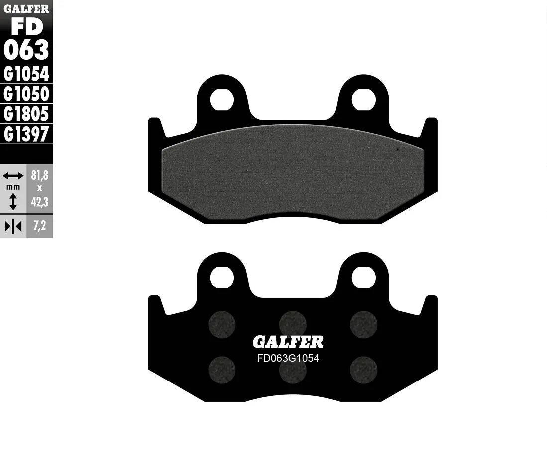 Galfer Semi-metallic Brake Pads For Oem Replacement - Front & Rear