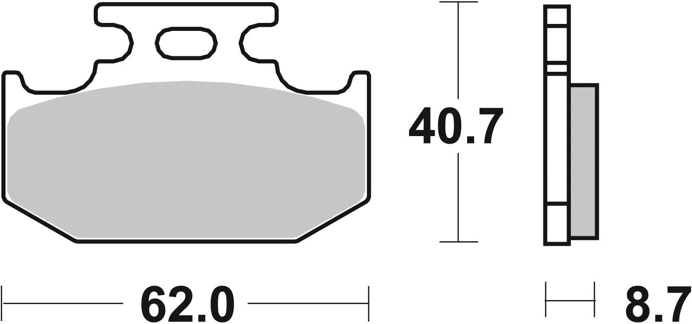 Sbs Si Offroad Sintered Brake Pads - Rear