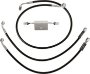La Choppers Black Braided Brake Line Kit With Abs