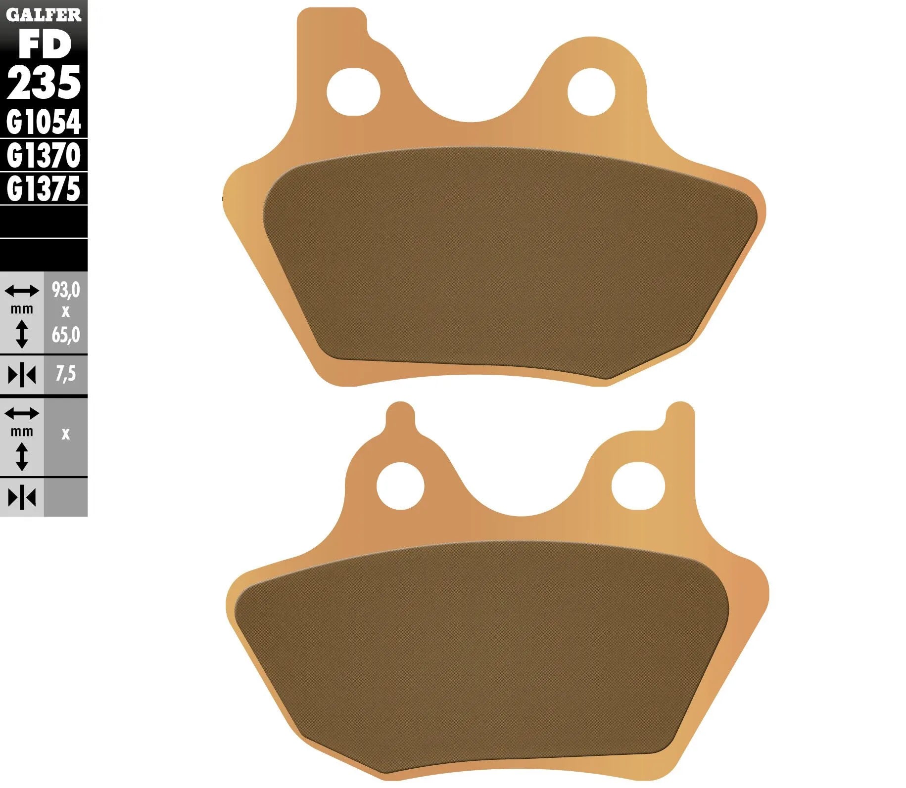 Galfer Hh Sintered Brake Pads - High-performance Stopping Power - Front & Rear