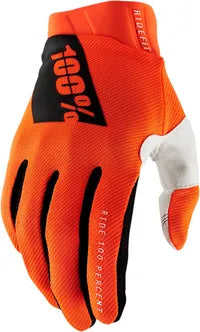 100% Ridefit Glove - Fluorescent Orange