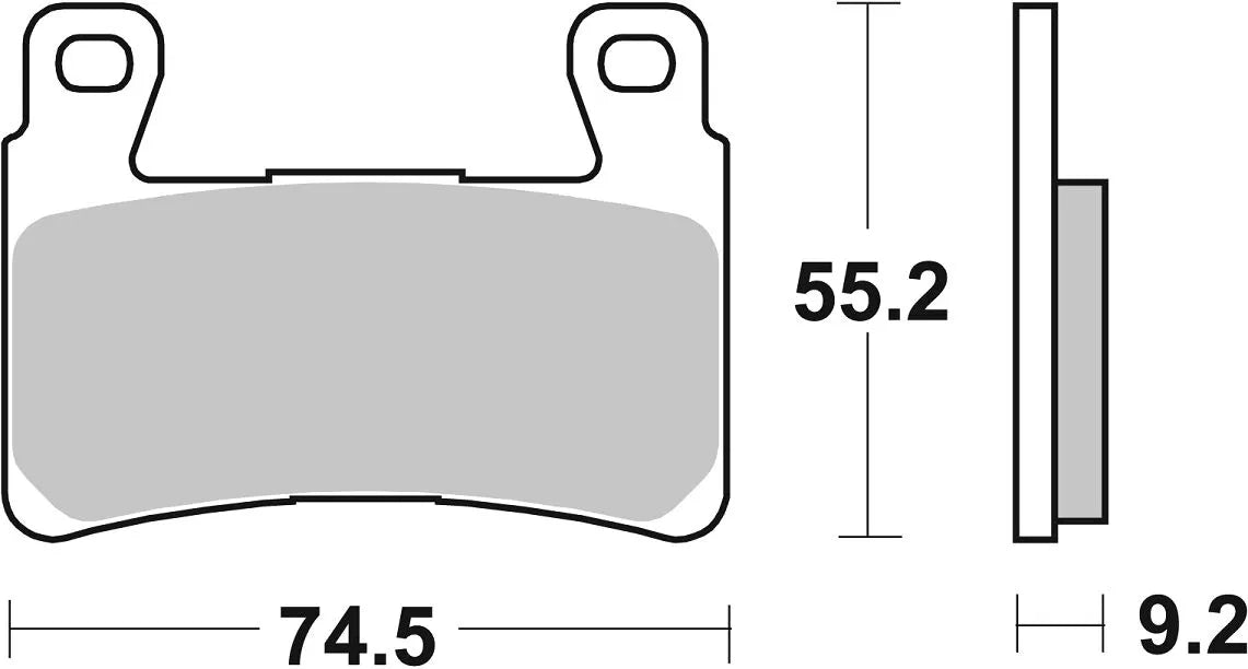 Sbs Ds Racing Dual Sintered Brake Pads - Front