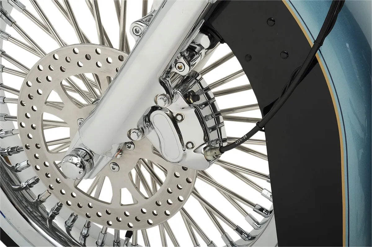 Drag Specialties Chrome 4-piston Brake Caliper Front Left