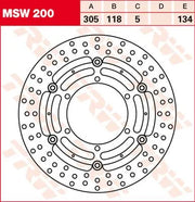 Trw Round Floating Brake Rotor For Motorcycles - Front