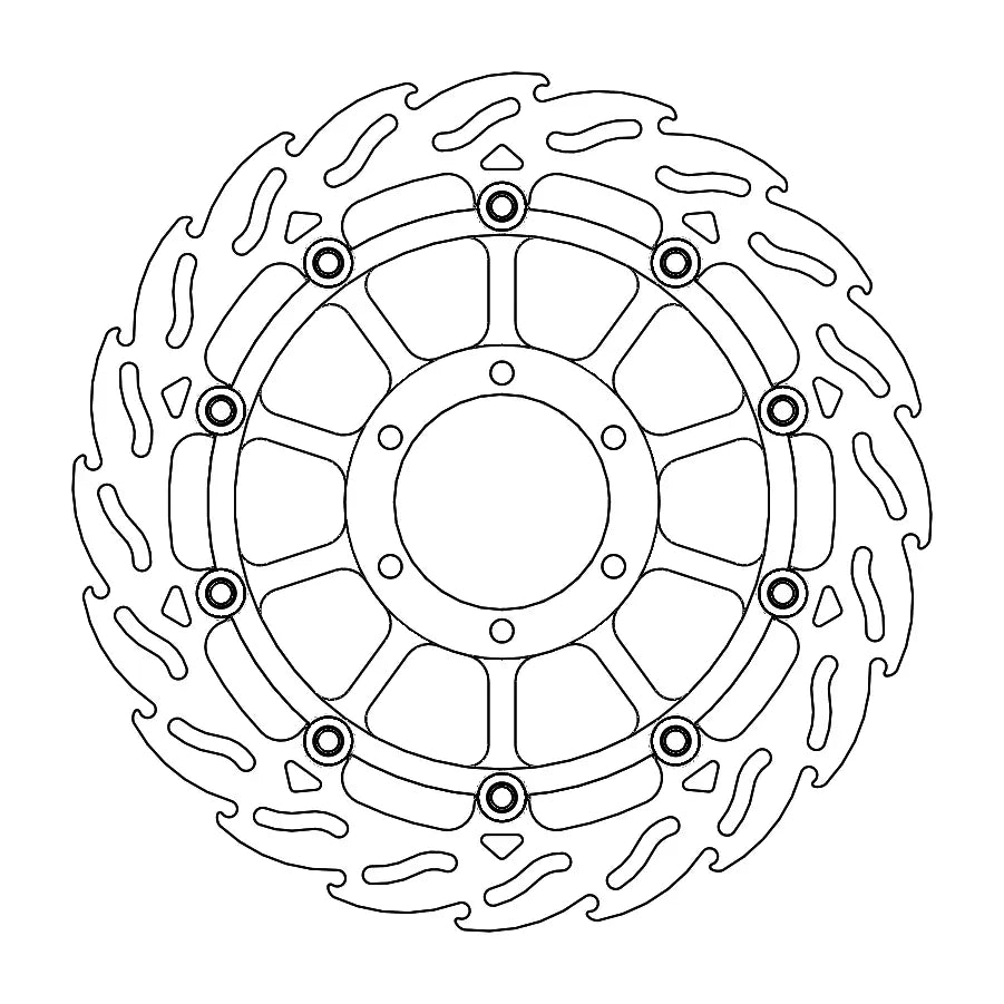 Moto-master Flame Floating Brake Disc - 320mm - Front