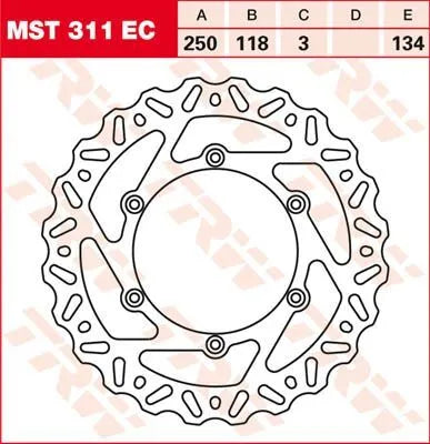 Trw Ec Cross Design Brake Rotor - Front