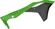 Polisport Radiator Covers For Kawasaki - Green/black