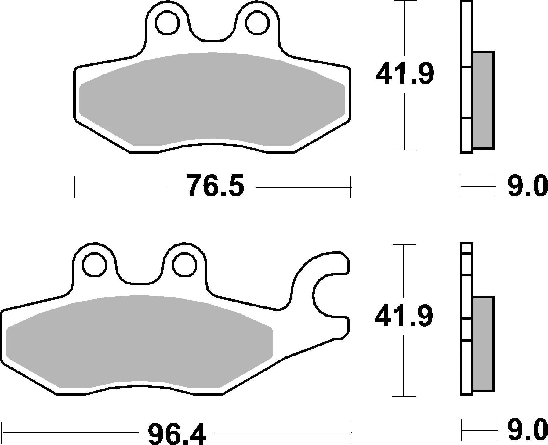 Sbs Ms Scooter Maxi Sintered Brake Pads - Front & Rear