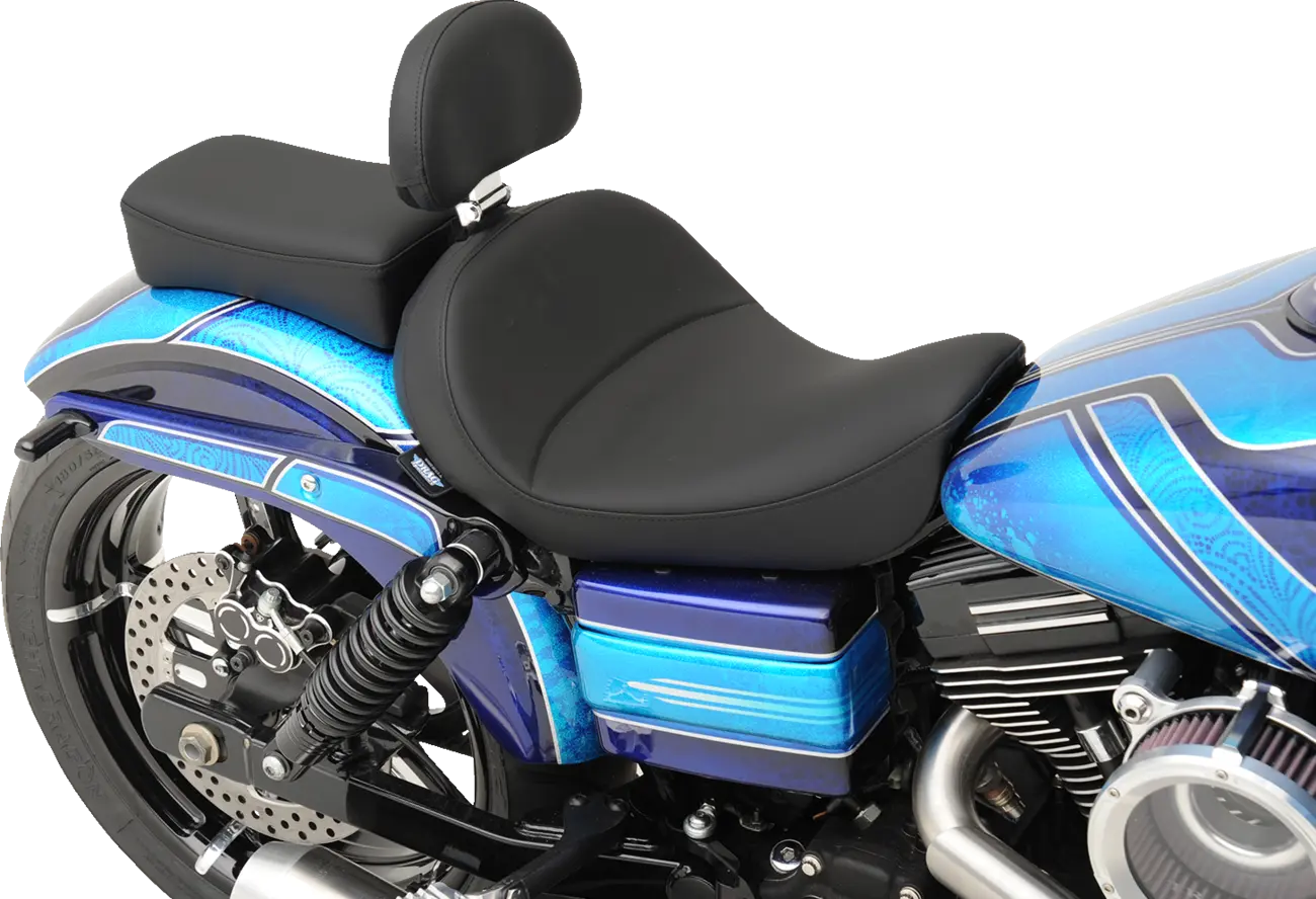 Drag Specialties Solo Seat With Backrest Option - For Harley Davidson
