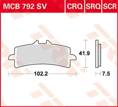 Trw Sv Series Sintered Brake Pads For Front Brake - Front