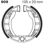 Ebc Standard Brake Shoes - Organic Base Set - Front