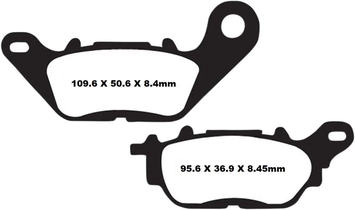 Ebc Sfa Series Organic Scooter Brake Pads - Front & Rear
