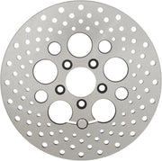 Drag Specialties Stainless Steel Drilled Brake Rotor - Rear