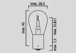 Flosser 1156 Ba15s Filament Bulb - 12v 25w