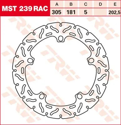 Trw Fixed Brake Rotor For Motorcycles And Scooters - Front