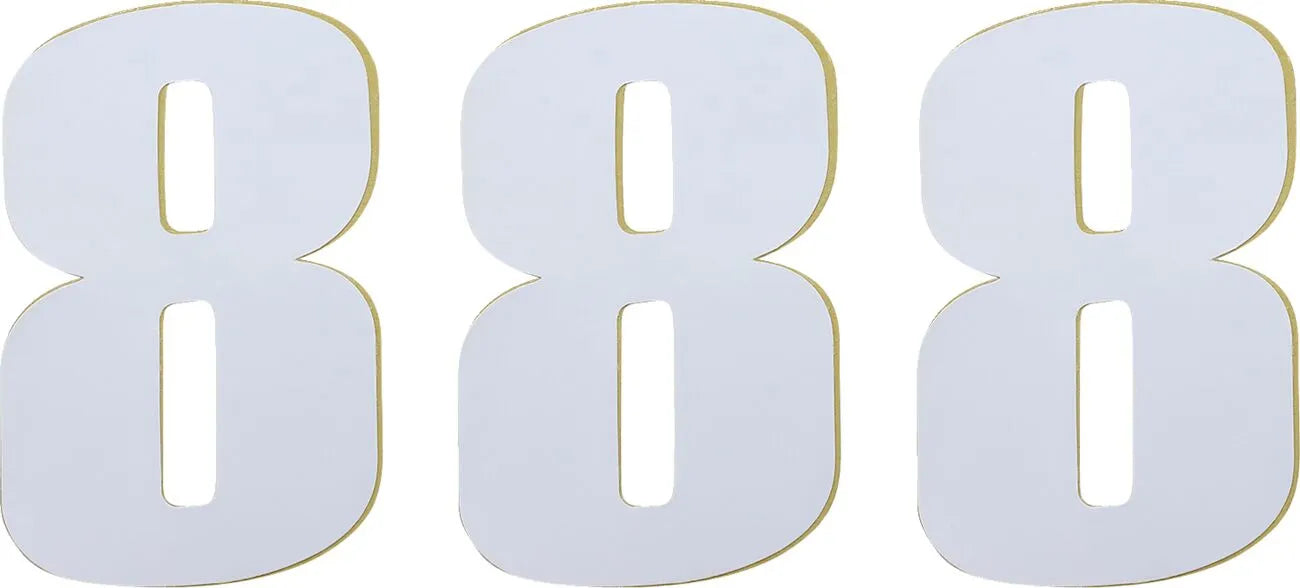 Moose Offroad Vinyl Race Numbers - 6" White Number 8