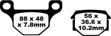 Ebc Sfa Series Organic Scooter Brake Pads - Front