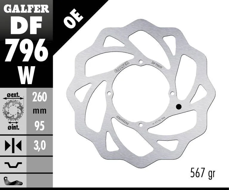 Galfer Wave Brake Rotor For Motorcycles - Front