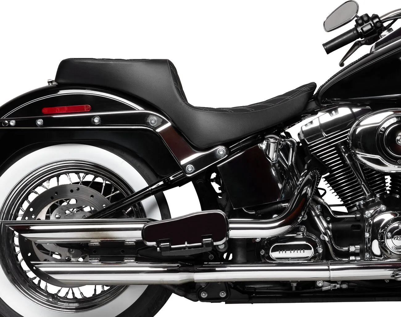 Drag Specialties Performance Predator 2-up Seat - For Harley Davidson