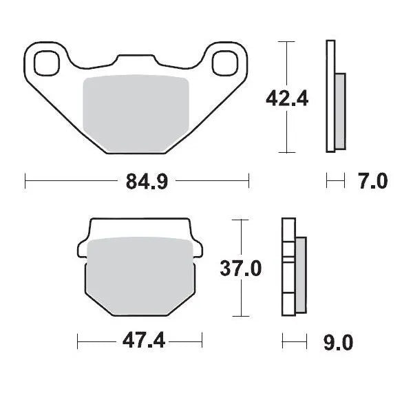 Moto-master Ceramic Brake Pads For Sports Touring Custom Motorcycles - Rear