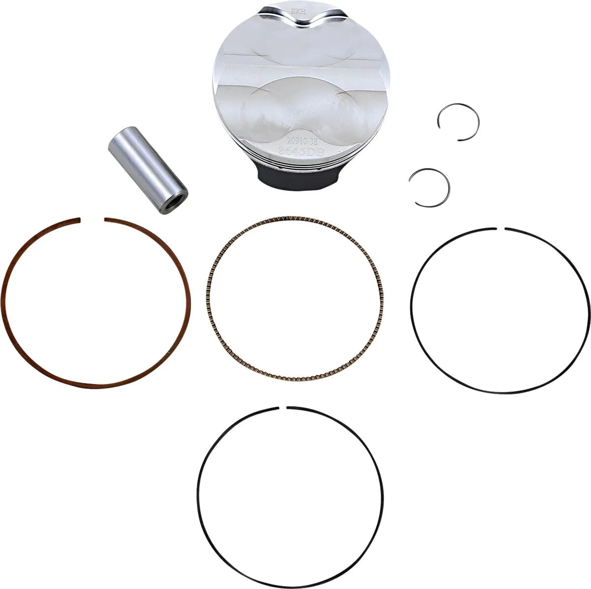 Wossner Piston Kit - 4-stroke, 76.01mm Bore