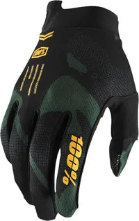 100% Itrack Gloves - Black/Green