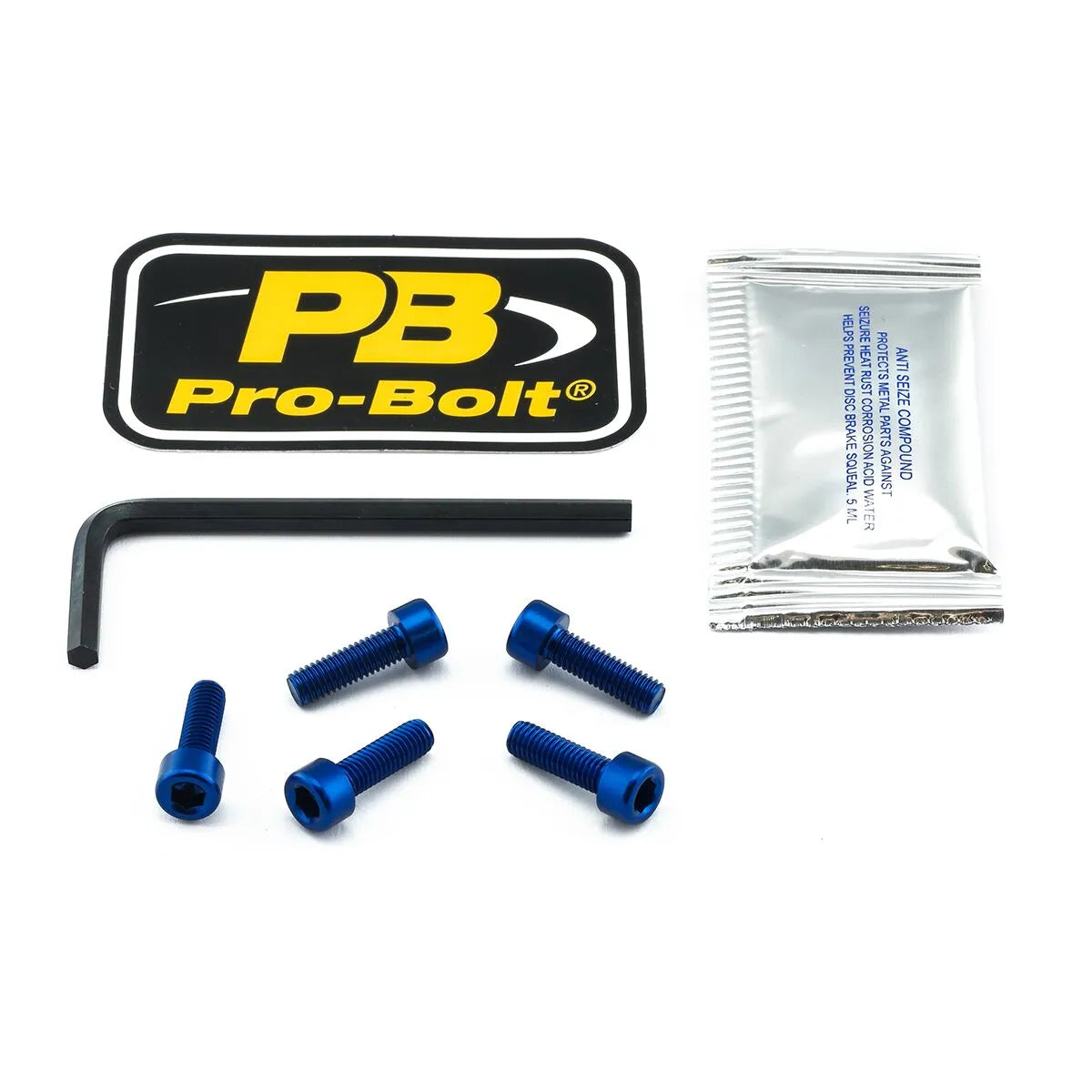 Pro Bolt Aluminium Fuel Cap Kit Blue