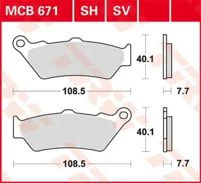 Trw Sh Series Sintered Rear Brake Pads - Rear