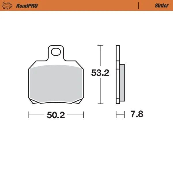 Moto-master Roadpro Sinter Brake Pad Rear - Rear
