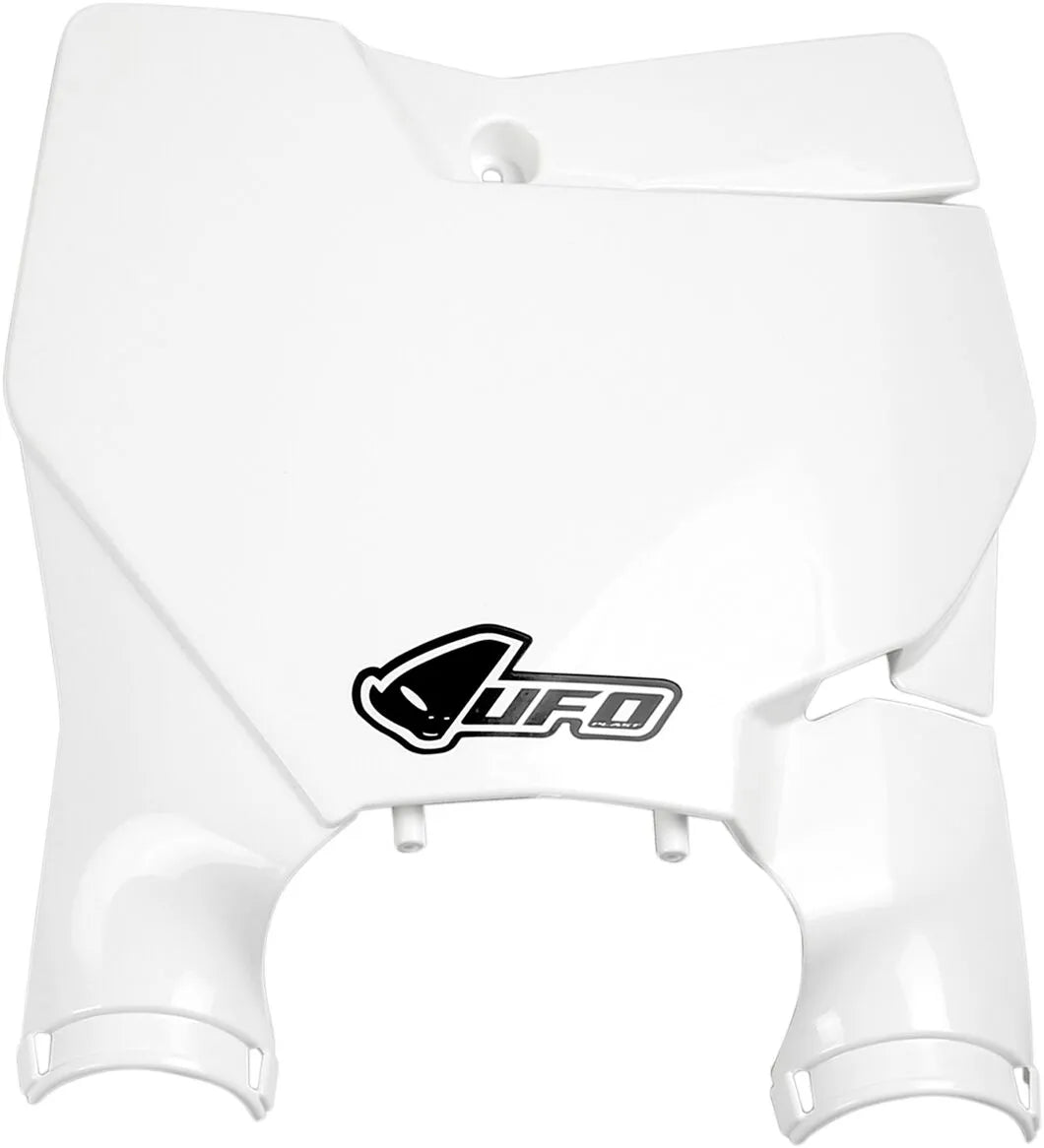 Ufo Stadium Number Plate With Fork Guards White