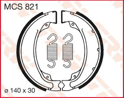 Trw Mcs821 Organic Brake Shoes Set - Rear
