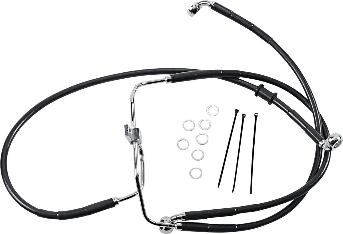 Drag Specialties Extended Brake Line Kit - Black Vinyl