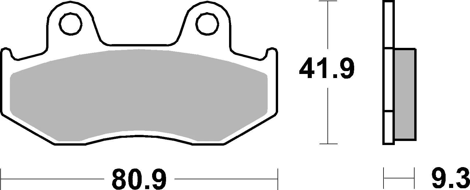Sbs Hf Street Ceramic Organic Brake Pads - Front