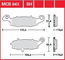 Trw Sh Series Sintered Rear Brake Pads - Rear