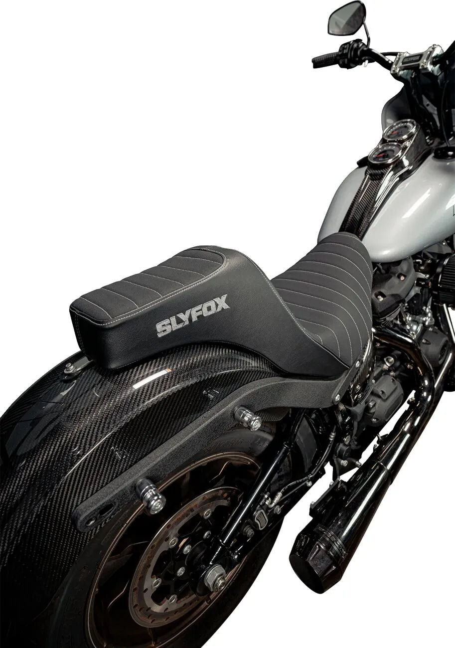 2-Up Slyfox High Noon Seat - Maximum Comfort - For Harley Davidson