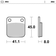 Moto-master Nitro Brake Pads Sintered Metal - Front & Rear