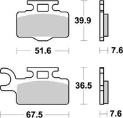 Moto-master Nitro Brake Pads Sintered Metal - Front