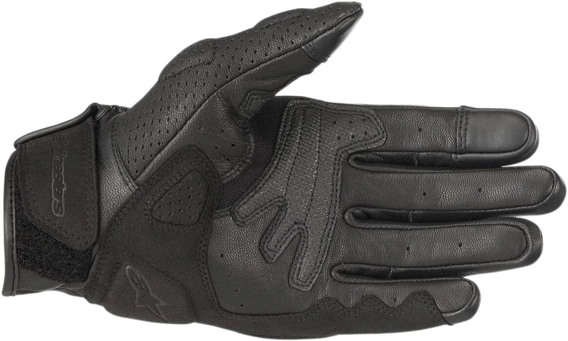 Alpinestars Mustang V2 Leather Motorcycle Gloves - Black