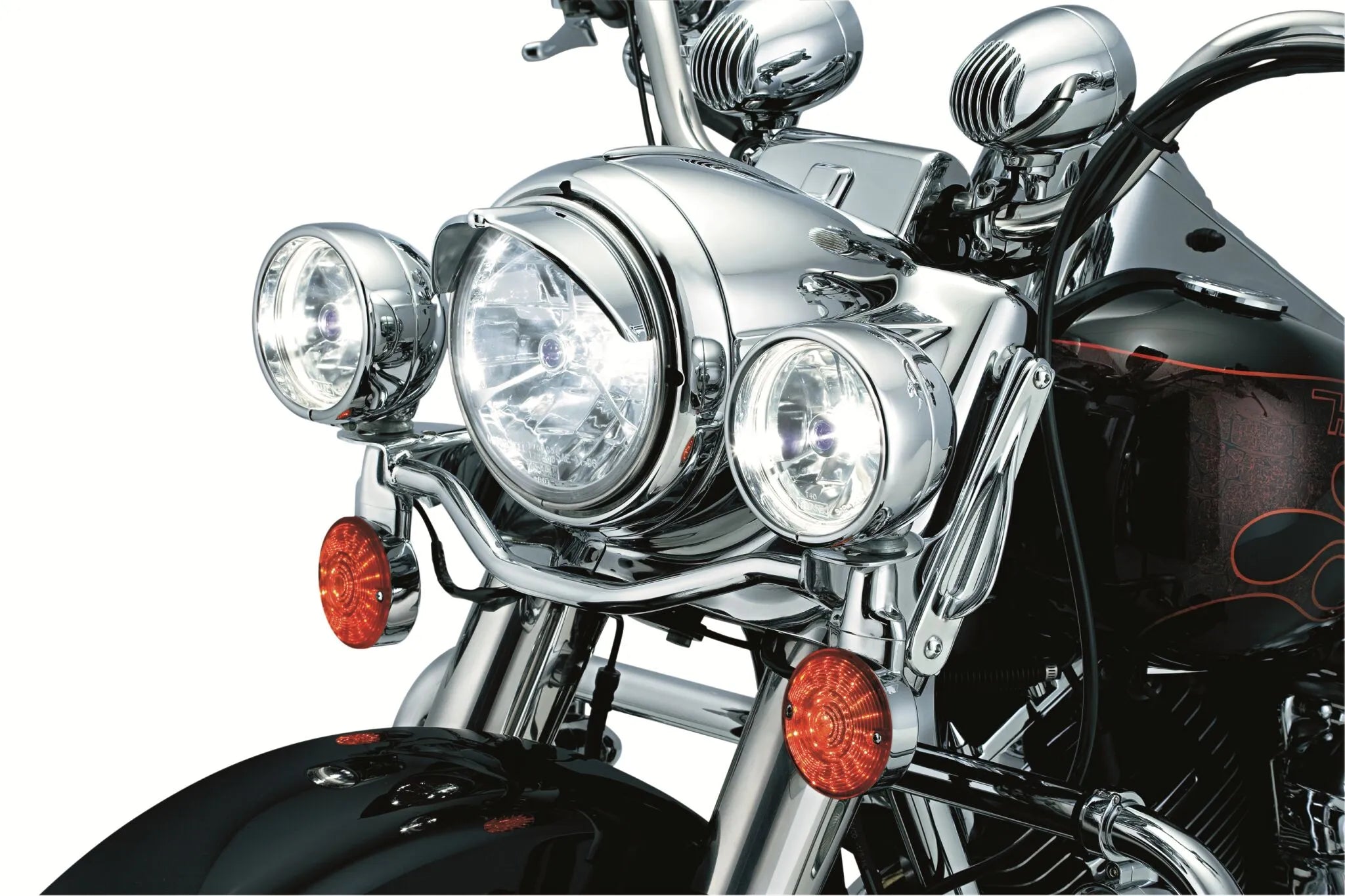 Kuryakyn Headlight Visor - Chrome, 7 Inch