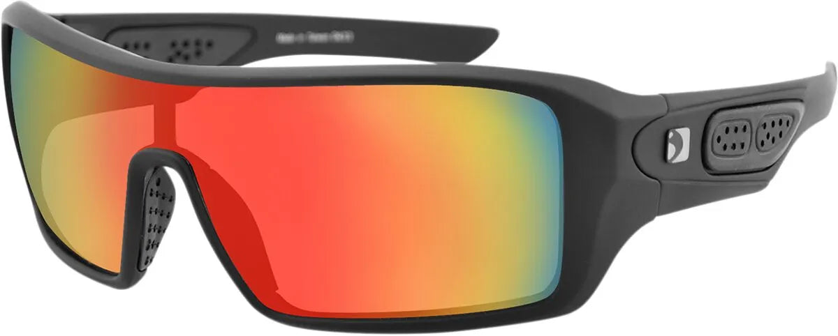 Bobster Paragon Sunglasses Black Crimson Mirror Lens