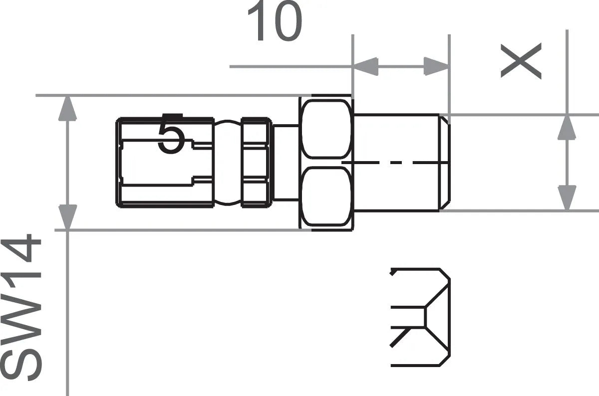 Trw Varioflex Fitting For M10 X 1.0 Hose