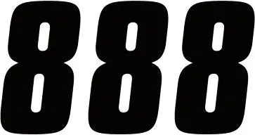 Factory Effex Number Stickers - Black Number 8