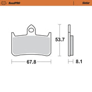 Moto-master Roadpro Sinter Brake Pad Front - Sintered Metal - Front