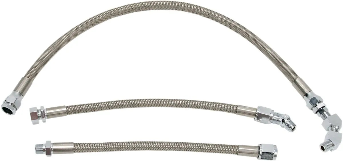 Drag Specialties Stainless Steel Braided Oil Line Kit