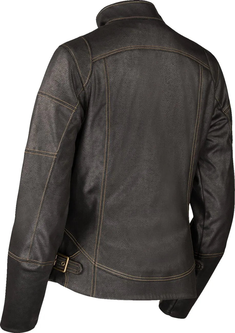 Icon Women's Tuscadero3™ Motorcycle Jacket - Black/Gold