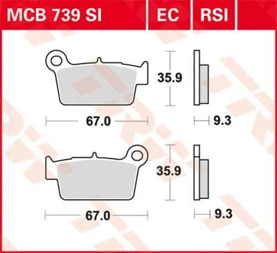 Trw Si Series Sintered Off-road Brake Pads - Rear