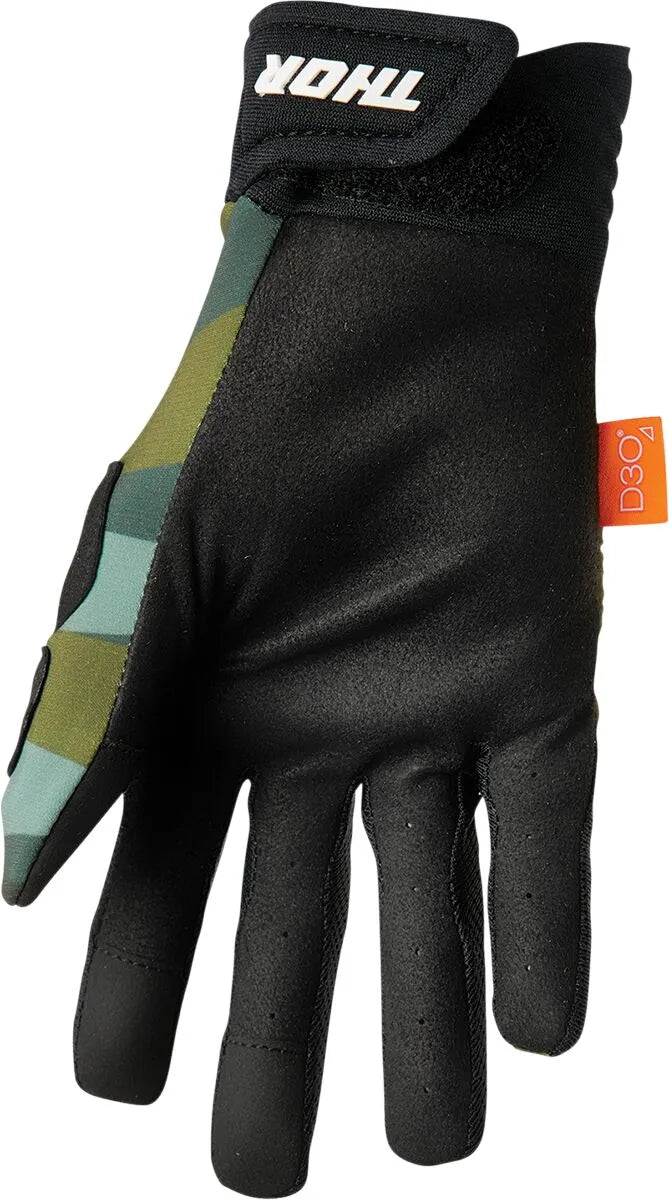 Thor Rebound Gloves - Black/Camo Green